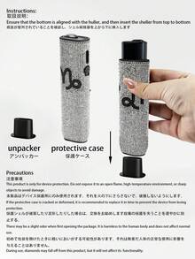 一套360°奢华水钻十二星座电子烟保护套，高端防滑防刮，独特个性化，适合送给爸爸、妈妈、女朋友、男朋友、爱人和朋友 - 彩色 - 查看 5