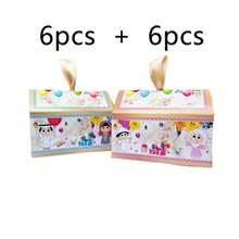 2pcs/6pcs/12pcs Eid Mubarak Candy Gift Boxes, Cute Ramadan Decorative Balloons, Mini Houses, Ribbons, Marble Pattern, Creative Party Favor Boxes, Reusable Candy Boxes, Snack Containers, Small Gift Boxes For Friends And Classmates - Multicolor - View 13