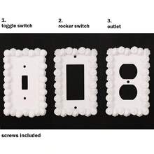 1 cái ốp công tắc điện màu hồng ren kiểu kem, trang trí bảng điều khiển điện tường nữ tính, trang trí ổ cắm điện dễ thương, kèm ốc vít, không cần nguồn điện. - Nhiều màu - Xem 12