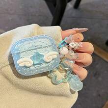 星翼图案苹果无线耳机防摔保护盒，兼容苹果无线耳机盒，防刮防摔 - 無色 - 查看 10