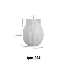 1pc/2pcs Striped Egg-Shaped Silicone Mold, Suitable For Epoxy Resin Crafts, Easter Candle Making, Home Decor, Scented Candles, Resin, Clay, Concrete And Plaster Casting