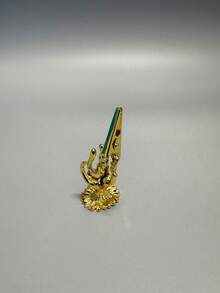 1pc Metal Lotus Flower Incense Clip, Sturdy Buddha Hand Shaped Incense Holder, Creative Incense Burner, Desktop Decor, Suitable For Stick Incense & Coil Incense, Office & Home Decor, Handheld Gift, Valentine's Day Gift, Desktop Ornament - Multicolor - View 12