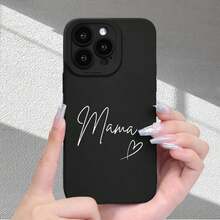 Mama Liebe Muster Handyhülle Premium Matte Textur Neu Heißer Verkauf Vollständiger Kameraschutz Stoßfest Anti-Fingerabdruck Hülle Geeignet für iPhone 16/15/14/13/12/11/X/XR/XS/8/7/SE Mini Plus Pro Max Serie Kann als Geschenk an Familie, Freunde verschenkt werden - Schwarz - Übersicht 10