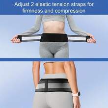 Breathable Lifting & Shaping Elastic Waist Belt, Suitable For Daily Home Fitness Exercise, Unisex Design - Black - View 4