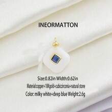 Mặt dây chuyền đá tự nhiên, thích hợp để gia đình và bạn bè đeo, thời trang và quyến rũ, cũng có thể dùng để làm vòng tay, dây chuyền, bông tai và các loại trang sức khác. - Nhiều màu - Xem 29