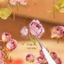 30 Sheets/Book Sticker Book, Romantic Collector Series, Vintage Specimen Flower PET Sticker Book, Scrapbook Supplies, Notebook Accessories, Decorative Photo Frames, Computers, Phone Cases, Water Cups, Junk Magazines, Pencil Cases, Suitcases, Desktop Decorative Stickers - Multicolor - View 5