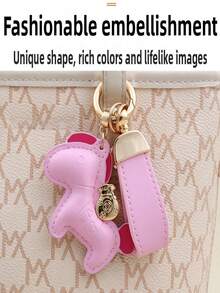 2026马年幸运符豪华马形钥匙扣 - 寓意“财富即将到来”，高品质真皮情侣车钥匙扣卡通吊坠，新年礼物/送给女友/妻子/伴侣的礼物，生日/周年纪念日/表白/圣诞节/新年礼物，爱情惊喜礼物