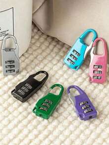 5pcs Combination Lock Set, 3-Digit Password Padlock, Suitable For Bags, School, Gym, Sports Lockers, Fences, Tool Boxes, Cabinet Latches, Luggage, Travel Essential Accessories, Unisex, TSA Approved Lock, Perfect For Luggage, Travel & Business, Protect Your Belongings, Anti-Theft, Compact & Waterproof - Multicolor - View 2