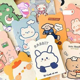 20 st/förpackning bärbar anteckningsbok, söt anteckningsbok, dagbok, rutpapper, minitecknad elevanteckningsbok, rutnätslinje skolplanerare, dagbok, present, brevpapper, skolmaterial, anteckningsblock, tecknad minianteckningsbok, barnanteckningsbok, rutpapper, minianteckningsbok med björnöron, dagbok, minitecknad anteckningsbok, kontors- och skolmaterial, present