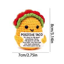 这款柔软的手工钩织墨西哥卷饼，能带给我们微笑、快乐和鼓励，它是一个快乐的伙伴，有助于改善你的心情，传播笑容。是送给成人、女孩、男孩、青少年和儿童的绝佳生日礼物。 - 彩色 - 查看 4