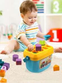 10pcs Baby Shape Sorting Learning Blocks, Toddler Toys For Garden Building, ABC & Shape Blocks, Shape Sorting Game, Montessori Toys, Travel Toys, Pool Toys, Bath Toys, Stacking Toys, Suitable For Infants 6 Months And Up, Sensory Toys, Educational Toys (Some Parts Randomly Sent) - Multicolor - View 6