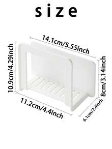 1pc Heavy-Duty Wall-Mounted Router Bracket With Power Strip Organizer - No-Drill Installation, Space-Saving Cable Management For WiFi Routers & Power Strips - ABS Plastic Construction, Suitable For Home/Office - Cable Organizer, Living Room Accessory, Minimalist Design, Practical Storage Rack - White - View 2