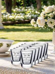 1pc/12pcs Personalized Wedding Shot Glass,2oz Glass Material,Custom Photo & Name | Suitable For Bridesmaid Gift,Valentine's Day,Wedding Decor,Birthday Parties,18th Birthday Gifts,Unique Birthday Gift, Photo Keepsake, Fun Birthday Gift,Shot Glass With Face,Shot Glass With Picture, Custom Birthday Shot Glasses, Personalised Gifts And For Groomsmen Gifts - Square Cup - View 15