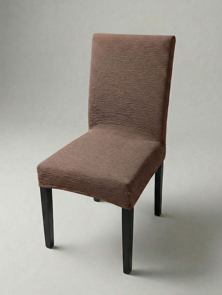 Stretch Chair Cover – Elastic, Washable, Non-Slip, Stain Resistant, Modern Design Made In Turkey - Brown - View 1
