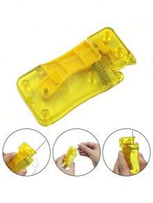 1 Pcs Lemon Yellow Automatic Needle Threader, DIY Hand Sewing Needle Threader, Manual Sewing Machine Sewing Tool, Home Handicrafts And Sewing Supplies - 黃色穿線器-1件 - 查看 9