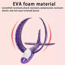 1/2 片手工抛掷泡沫飞机，可做环形飞行和直线飞行，EVA 泡沫特技飞行模型，适用于便携式户外/火箭飞机