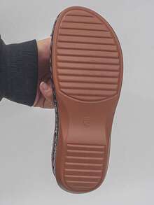 Giày sandal thời trang cỡ lớn dành cho nữ size 35-45, họa tiết da cá sấu màu đỏ tía, kiểu dáng thường ngày, hở mũi, đế xuồng, đế dày, thích hợp cho mùa hè. - Họa tiết cá sấu màu đỏ rượu vang - Xem 8