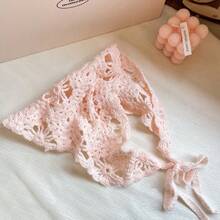 1 chiếc khăn tam giác móc len kiểu Bohemian, màu hồng, xanh lá cây, trắng, xanh dương, màu trơn, thiết kế hoa văn móc hở, có thể điều chỉnh, mềm mại, thoải mái, thời trang, thanh lịch, ngọt ngào, phụ kiện tóc cho nữ và bé gái mùa xuân và mùa hè, mặc hàng ngày và hoạt động ngoài trời, kỳ nghỉ biển, chụp ảnh, tạo kiểu tóc, hẹn hò, quà tặng tuyệt vời cho ngày Valentine. Khăn trùm đầu, băng đô cài tóc. - Nhiều màu - Xem 13