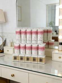 100/150片/包卸妆棉片和棉签套装，优质亲肤，柔软厚实，不掉毛，双面三层设计，带挂绳，超强吸水，干湿两用，适用于护肤、卸妆、眼部和面部保湿、指甲油护理，方便日常/旅行携带，是送给女朋友的理想节日礼物 - 彩色 - 查看 9