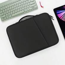 1pc Polyester Material Portable Tablet Sleeve Bag With Handle, Fits 8-11 Inch/13 Inch Tablets - Black - View 8