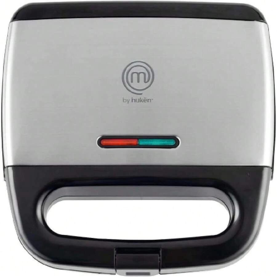 Hukën x MasterChef | Sandwichera Eléctrica HEAT+ | Calentamiento Rápido | Temperatura Automática Precisa | Clip de Cierre  | Asa Fría | Acero Inoxidable | Parrillas Antiadherentes de Alto Nivel,38084679 - Tipo de Enchufe A Japonés (100V) - Ver 1