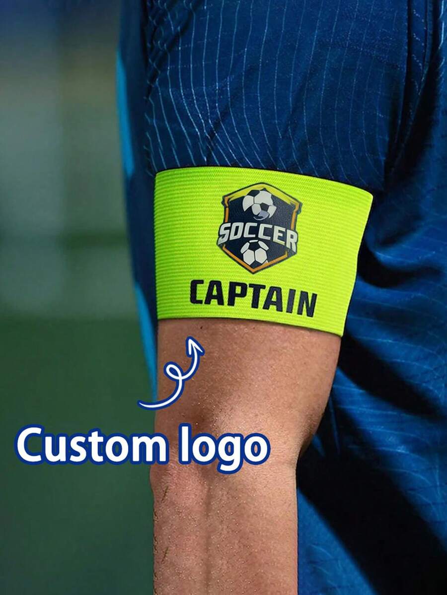 1Pc Personalized Captain Armband, Custom With Logo, Team Armband With Team Logo,Gift For Team Leaders/Teammates/Sport, Used For Cycling, Football, Soccer, Events And Charity