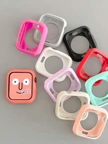 4 Packs Soft Bumper Case Hollow Frame Protective Frame Compatible With Apple Watch Case Ultra 11 10 SE 9/8/7/6/5/4/3/2/1 Compatible With Apple Watch Case Smart Watch 40 MM 41 MM 42 MM 44 MM 45 MM 46 MM 38MM 49 MM Soft Flexible TPU Ultra-Thin Cover Shockproof Bumper Case Leisure Anti-Shock Anti-Scratch Anti-Collision Lightweight Protective Sensitive Touch ((No Glass) Compatible With IWatch For Girls Girl Man