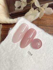 Miss Leia 1-9 15ml 春夏指甲油 - 玉粉色凝胶指甲油，美白百搭，啫喱肤感，透明彩色凝胶底油，新手友好型美甲，UV/LED固化，可浸泡半永久，适用于美甲沙龙套装、DIY、居家、节日送礼佳品，四季皆宜