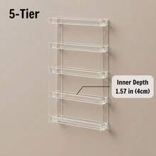 1个壁挂式收纳架，化妆品整理架，适用于浴室梳妆台，化妆品展示架，多功能收纳架，可放置收藏品、零食、发饰、指甲油、太阳镜 | 浴室配件，化妆间装饰 - 無色 - 查看 13