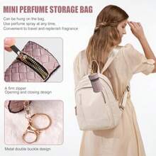 JPNK Mini Refillable Perfume Portable Atomizer Bottle 5PCS Travel Size Spray Refillable Refill Bottle 5 Ml With Travel And Outgoing Bag - 銀粉色紅色紫色金色 - 查看 5