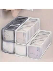 可折叠抽屉收纳盒，内衣、袜子、胸罩收纳盒，圣诞节、万圣节、感恩节礼物 - 彩色 - 查看 4