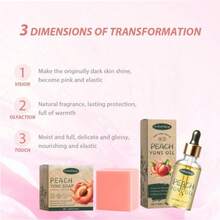 Zestaw do higieny intymnej dla kobiet, brzoskwiniowy, nawilżający i ujędrniający różowy olejek eteryczny + wybielające mydło, odżywia i nawadnia, dzięki czemu skóra pozostaje nawilżona i różowa przez długi czas, rozświetlona i jędrna, niweluje matowość i wiotkość, stając się jędrniejsza i bardziej nawilżona. - Wielokolorowe - Zobacz 4