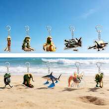 2026 New Arrival: Classic Italian Mountain & Sea Themed Keychain, Backpack Charm, Fun Keyring - Perfect Gift For Friends, Must-Have Back To School Item - Multicolor - View 3