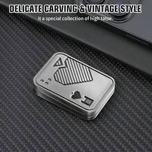 1pc Stylish EDC Tactile Slider, Stress Relief Tool - Metal Playing Card Slider With Tactile Feedback, A Portable Daily Sensory EDC Item And Desktop Gadget. It Is Both A Men's EDC Toy And A Desktop Accessory, Also An Ideal Gift For Boyfriend, Father And Coworkers. - Multicolor - View 6
