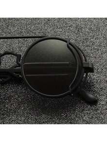 Unisex Steampunk Glasses - Vintage Industrial Style Red Tinted Lenses, Large Round Frame, Suitable Halloween, Role, Gothic Party - Retro Futuristic Party Glasses Men And Women LW3X - 紅色 D - 查看 6