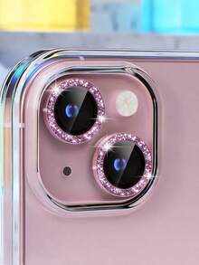 三件套：水钻镜头膜、镜头盖、镜头保护圈，兼容 11/12/13/14/15/16/16 Plus/16 Pro/16 Pro Max/17/17 Air/17 Pro/17 Pro Max 系列 - 粉色 - 查看 4