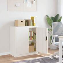vidaXL Classeur branco 79x40x90 cm cinza - Branco - Ver 3