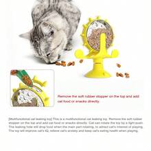 Pet Feeder, Cat Toys, Cat Slow Feeder Toy, Pet Toys, Cat Food Windmill, Suction Cup Cat Windmill Slow Feeder, Dog Boredom Relief Toys, Dog Slow Feeder