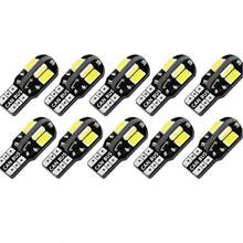 10pcs T10 5730 8SMD LED Car Interior Lights, 12V White CANBUS Error-Free Automotive Wedge Bulbs, Super Bright Car Interior Roof/Map/License Plate Lights, Universal Fit For Sedan/Truck/SUV/MPV, Long Lifespan Automotive LED Bulbs, Plug And Play Car Interior Lighting Accessories - Multicolor - View 9