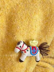 Year Of The Horse Limited Edition - Unique Fabric Horse Brooch For Women, Decorative Pin For Sweaters - Multicolor - View 9
