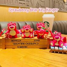 Disney 1pc  Cute New Strawberry Bear Keychain, Key Chain, Car Bag Pendant, Couple Accessory, Creative Cartoon Delicate Gift - Multicolor - View 3