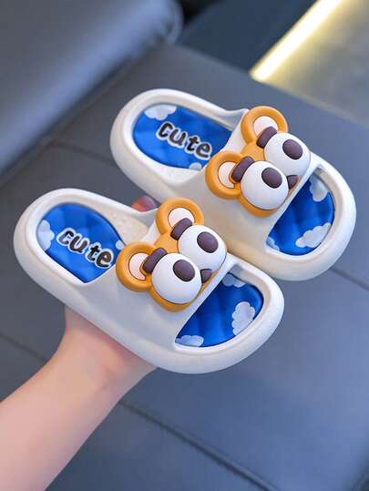 1 Pair Children's Slippers, 2026 New Summer Indoor Home Bathing Anti-Slip Thick Sole Soft Bottom Toddler Boys/Girls Sandals