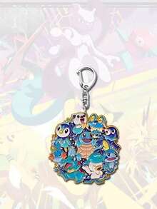 6pcs Pokemon Themed Star Shaped Acrylic Charms, Cute Anime Cartoon Backpack, Wallet, Phone Case Pendant Accessories, Holiday Gift - Multicolor - View 7