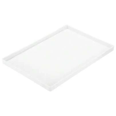 Serving Tray Small White Mini Tray 9" X 12" Plastic Rectangular Wooden Serving Trays Decorative Ottoman Platter For Breakfast Kitchen Bathroom