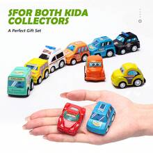 1 Tote Bag With 6 Random Color & Pattern Model Cars, Including Fire Truck, City Service Vehicles, Miniature Inertial Engineering Vehicles, Children Toys, Learning Supplies, Toys, Infant Toys, Baby Toys - Multicolor - View 10