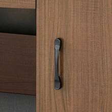 Escritorio Con Cajones Baal Melamina De 140*60*74.2cm,Resistente Repisas,Diseño Minimalista,Apto para Oficinas - Marrón - Ver 5