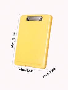 1pc A4 File Folder Board With Storage, High Capacity Office Clipboard With Pen Holder, Metal Clip, Wear-Resistant, Smooth Surface For Writing, Suitable For Writing, Learning, Interviews, Sketching, Applicable For Teachers, Schools, Stationery Stores, Construction Sites, Homes And Other Occasions - Multicolor - View 3