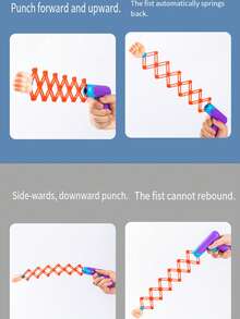 Funny Magic Finger Extending Fist Blaster Elastic Gun Retro Toy - Multicolor - View 8