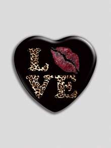 心形徽章，经典时尚徽章/胸针，2D平面设计，高品质金属配件，适合装饰衣服、帽子、背包，是节日送给朋友、同学、同事和家人的理想新奇礼物。 - 彩色 - 查看 8