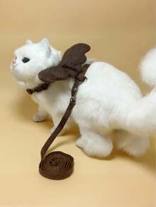 LANGXINGCS 一套糖果色天使翅膀设计防逃脱宠物胸背带和牵引绳，适合小型宠物户外活动 - 彩色 - 查看 5